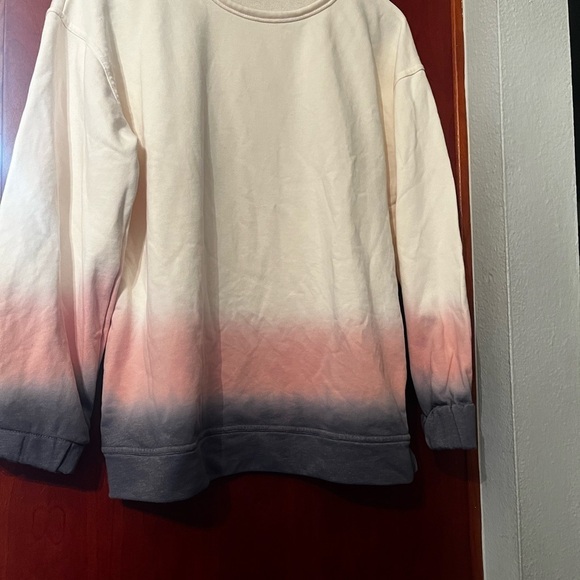 Mustard Seed French Terry Dip Dye Sweatshirt Sz S Women - Picture 4 of 6
